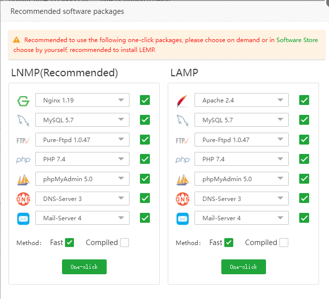 LNMP aaPanel recommendation