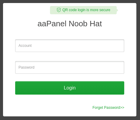 aaPanel Noob Hat